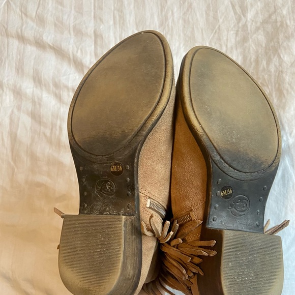 Lucky Brand Fringe Booties (Tan) - Picture 5 of 9